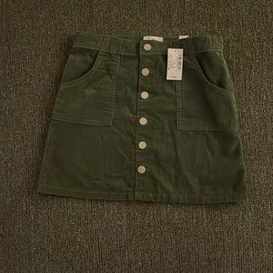 Corduroy olive green skirt